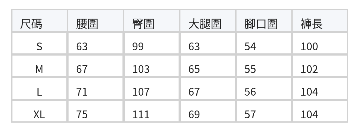「秋季新品 」S-XL 白色高腰寬褲拖地牛仔褲 size chart 1