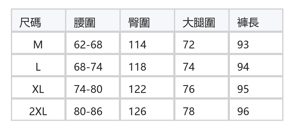 夏季高腰打褶寬褲九分褲 size chart 1