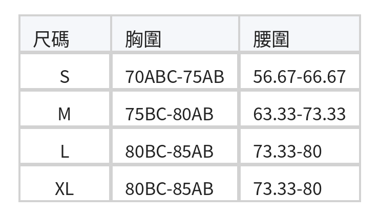 一字肩荷葉邊露背 分體裙式泳衣 size chart 1