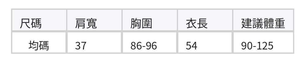 幾何提花修身無袖針織背心 size chart 1