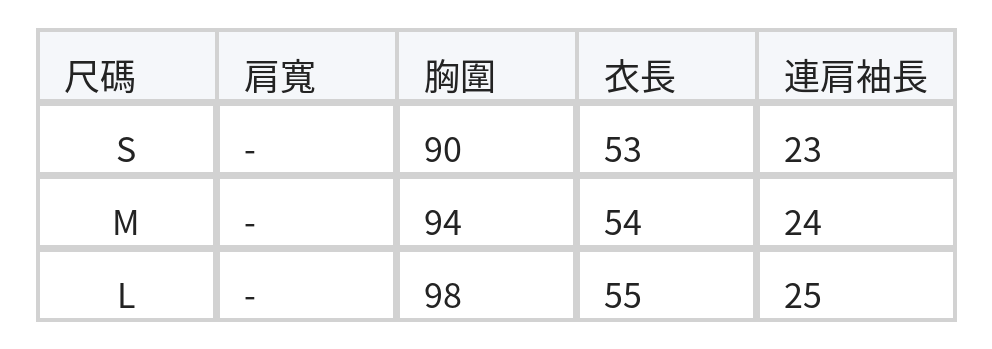 抽繩領口 泡泡袖 鏤空刺繡襯衫 size chart 1