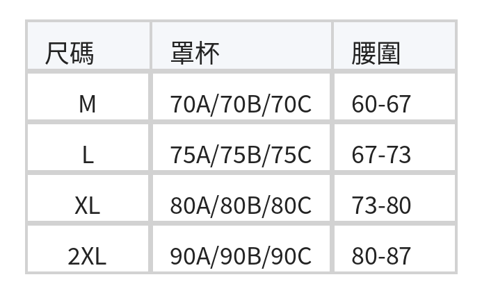 立領拉鍊 修身收腰 女式連身平口褲泳衣 size chart 1