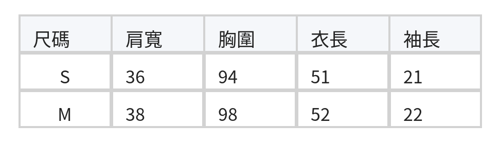 圓領短版 荷葉下擺 露背綁帶短袖T恤 size chart 1