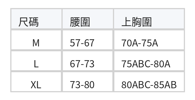 抓皺修身 掛脖平口 分體比基尼泳裝 size chart 1