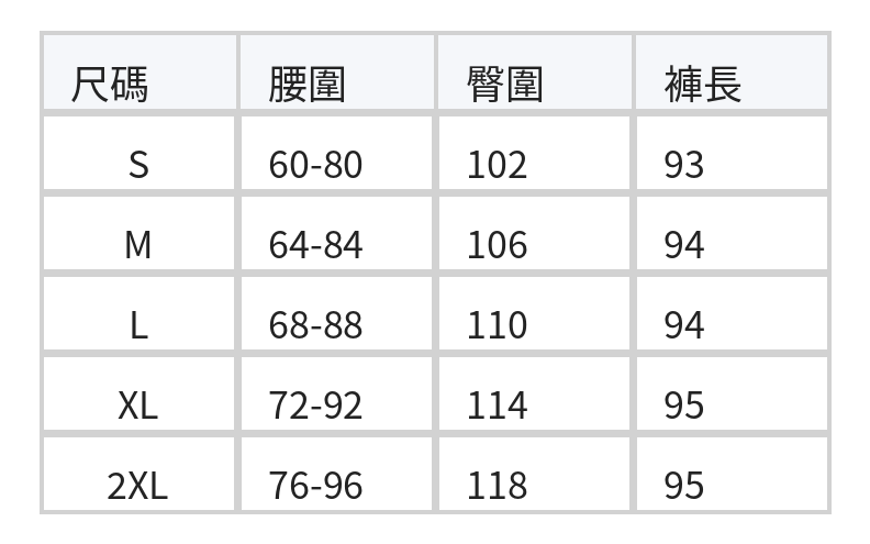 垂墜感寬褲高腰鬆緊腰薄款休閒寬鬆褲 size chart 1