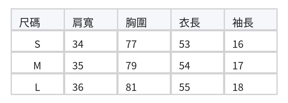 翻領坑條修身針織衫 size chart 1
