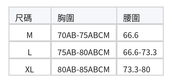 蕾絲露肩綁帶 連身泳衣 size chart 1