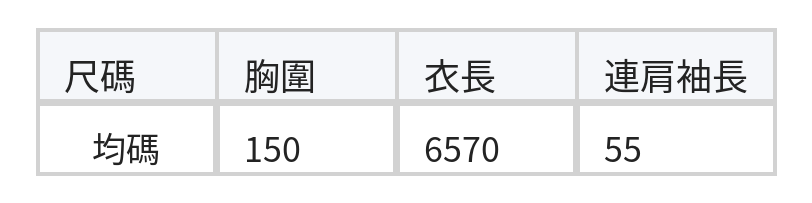 V領寬鬆喇叭袖襯衫 size chart 1