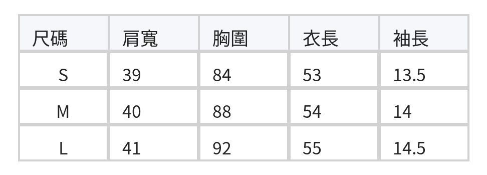 柔軟親膚 莫代爾花邊 V領灰色短袖 size chart 1