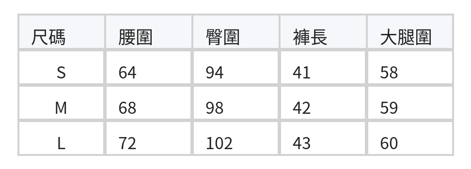100%全棉細支，通勤百搭款！ 高腰顯瘦休閒短褲 size chart 1